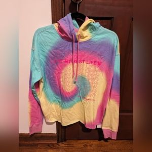 "Livin My Best Life" Disney crop hoodie